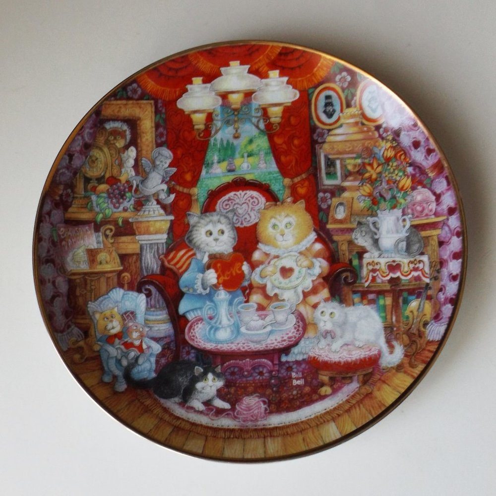 Franklin Mint Whisker Wuv porcelain plate, collectible (#EV1505)